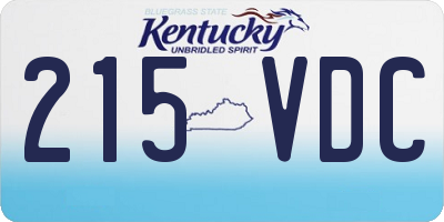 KY license plate 215VDC