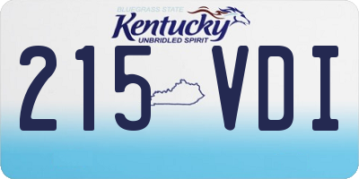KY license plate 215VDI