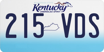 KY license plate 215VDS