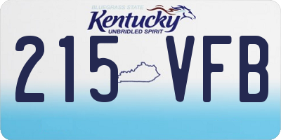 KY license plate 215VFB