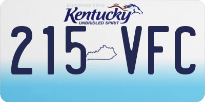 KY license plate 215VFC