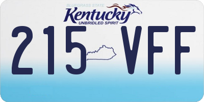 KY license plate 215VFF