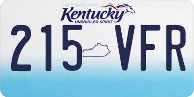 KY license plate 215VFR