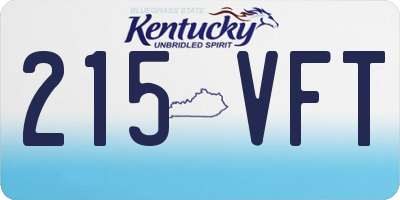 KY license plate 215VFT