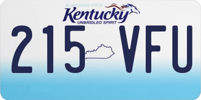 KY license plate 215VFU