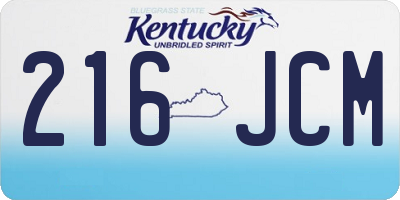 KY license plate 216JCM