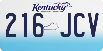 KY license plate 216JCV