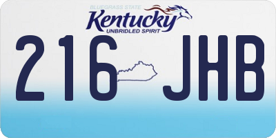 KY license plate 216JHB