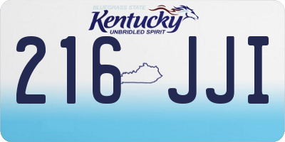 KY license plate 216JJI
