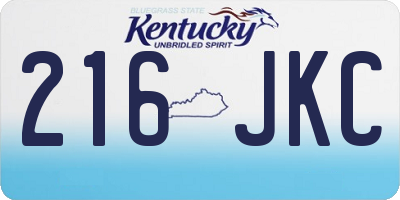 KY license plate 216JKC