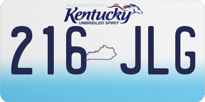 KY license plate 216JLG