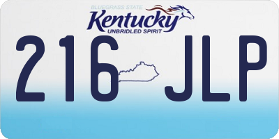 KY license plate 216JLP