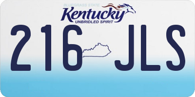 KY license plate 216JLS