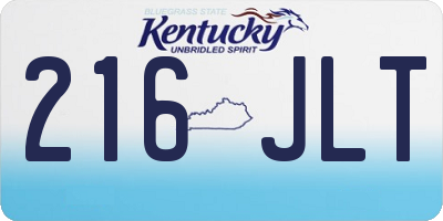 KY license plate 216JLT