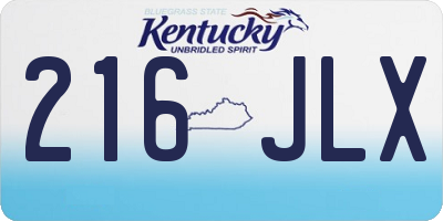 KY license plate 216JLX