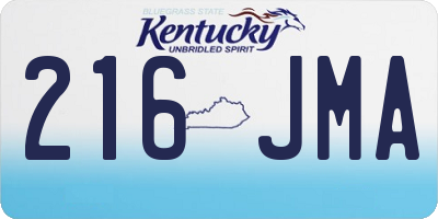 KY license plate 216JMA