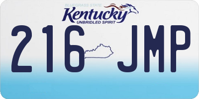 KY license plate 216JMP