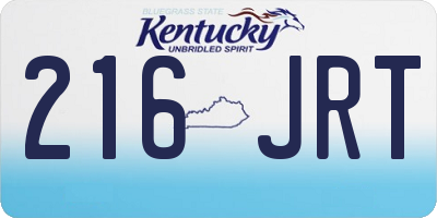 KY license plate 216JRT
