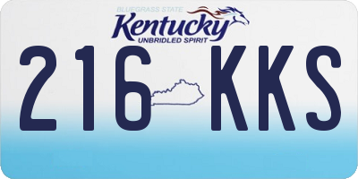KY license plate 216KKS