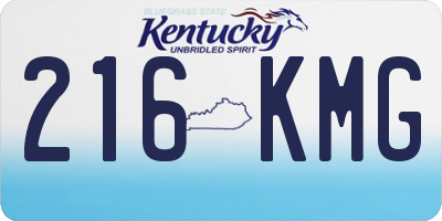 KY license plate 216KMG