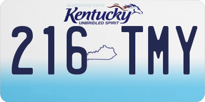 KY license plate 216TMY