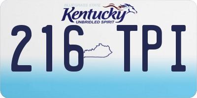 KY license plate 216TPI