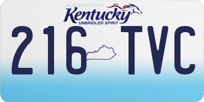 KY license plate 216TVC