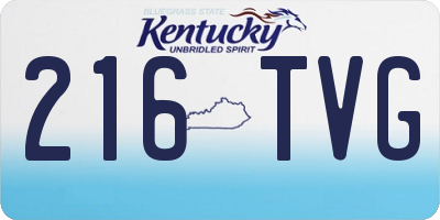 KY license plate 216TVG