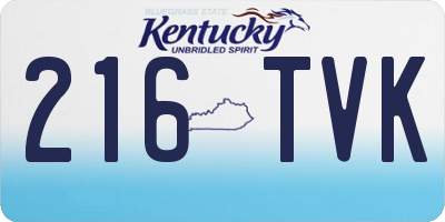 KY license plate 216TVK