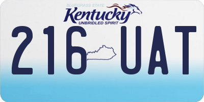 KY license plate 216UAT