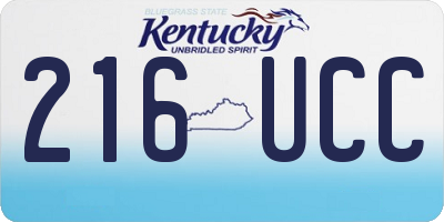 KY license plate 216UCC