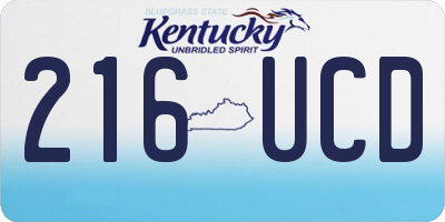 KY license plate 216UCD