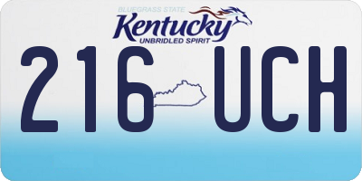 KY license plate 216UCH