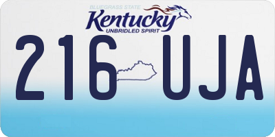 KY license plate 216UJA