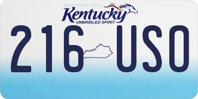 KY license plate 216USO