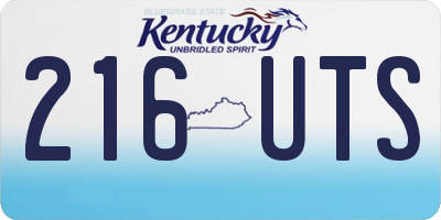KY license plate 216UTS