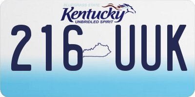 KY license plate 216UUK