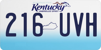 KY license plate 216UVH