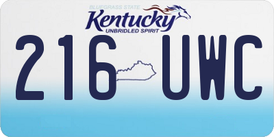 KY license plate 216UWC