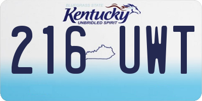 KY license plate 216UWT