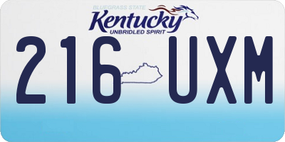 KY license plate 216UXM