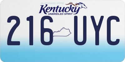 KY license plate 216UYC