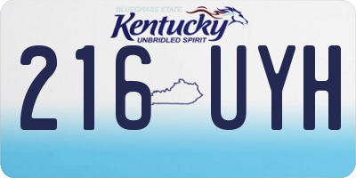 KY license plate 216UYH