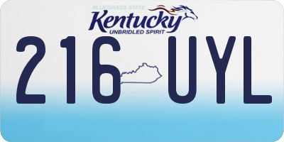 KY license plate 216UYL