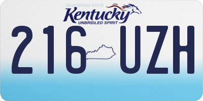 KY license plate 216UZH