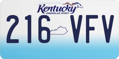 KY license plate 216VFV