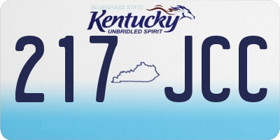 KY license plate 217JCC