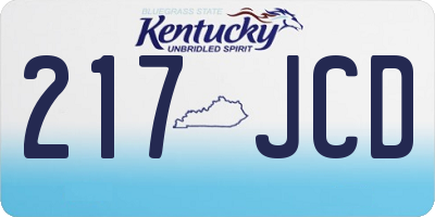 KY license plate 217JCD