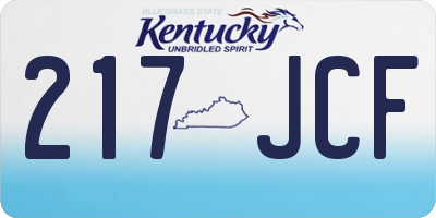 KY license plate 217JCF