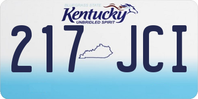 KY license plate 217JCI